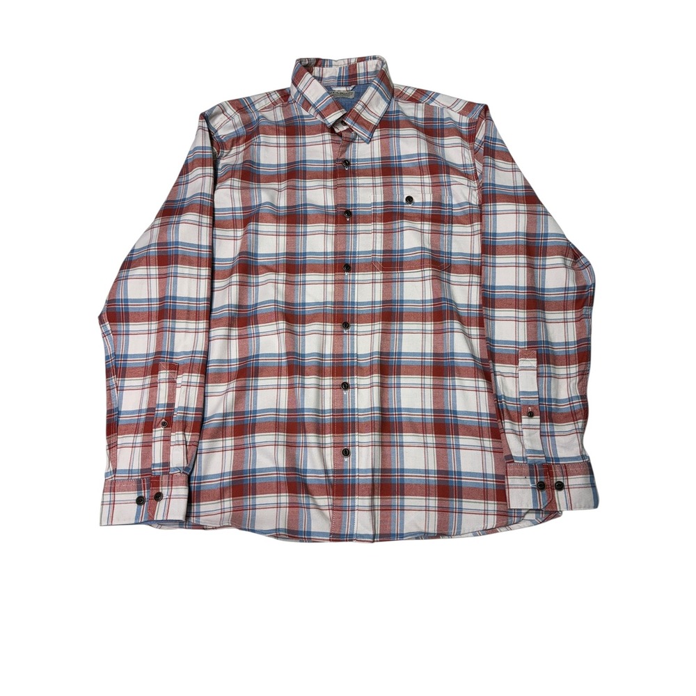 L.L. Bean Traditional Fit Plaid Flannel Long Sleeve Button Up Shirt Men's Large